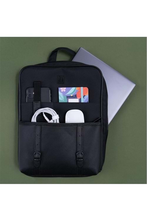 Minbag Aspen 531-03 Lüx A4 Laptop Ve Tablet Sırt Çantası Siyah