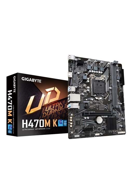Gigabyte H470M-K DDR4 HDMI PCIe 16X v3.0 1200p v2 mATX Anakart