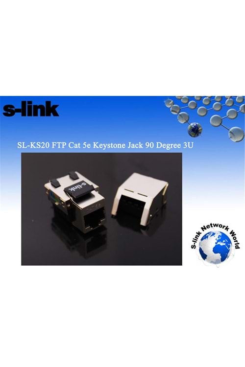 S-link SL-KS20 FTP CAT5E Kestone Jack3U 90 Dek