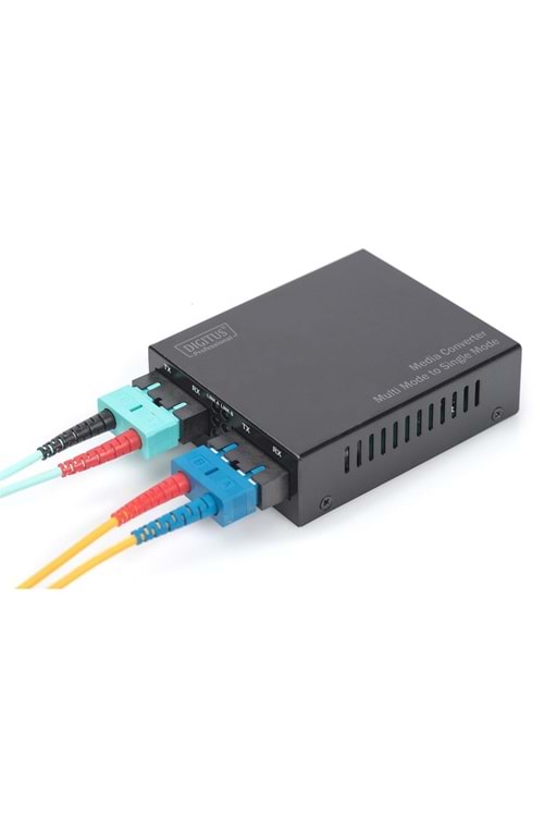 Digitus DN-82120-1 Media-Rate Converter, 10-100-1000Base-T - 1000Base-SX (Multimode 0.55 km, SC)