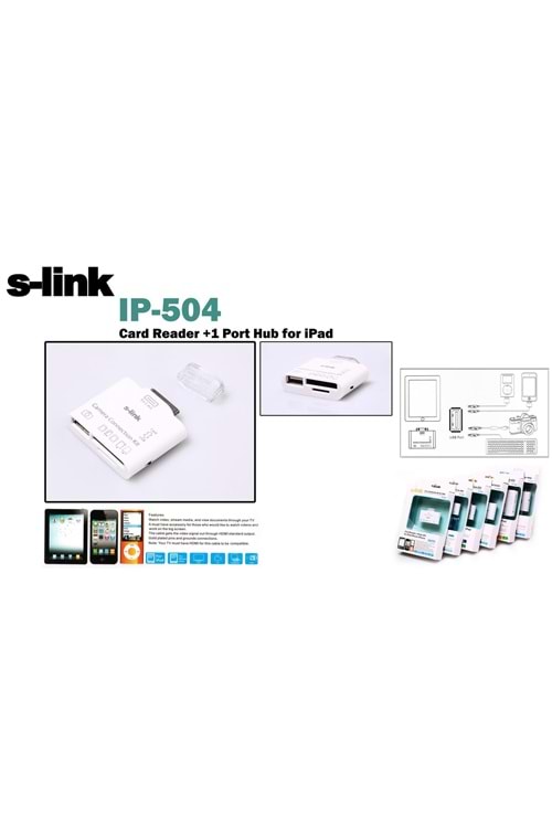 S-link IP-504 Ipad 5in1 Kart Okuyucu