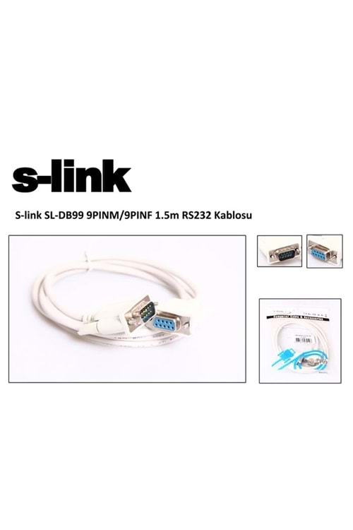 S-link SL-DB99 rs232 Dişi To Erkek Kablo 1,5mt
