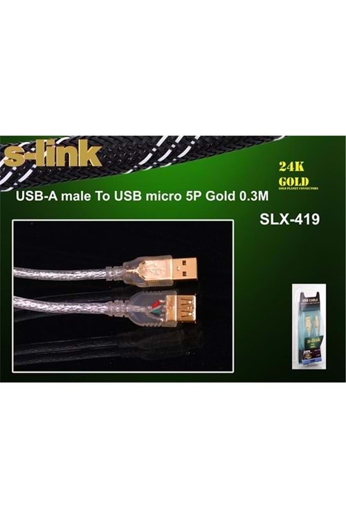 S-link SLX-419 0.30mt Micro 5p Kamera Kablosu