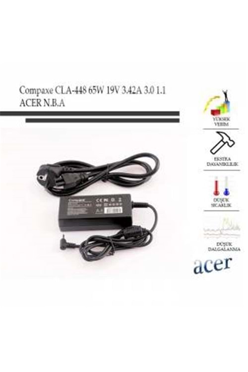Compaxe CLA-448 65w 19v 3.42a 3.0-1.1 Notebook Adaptörü