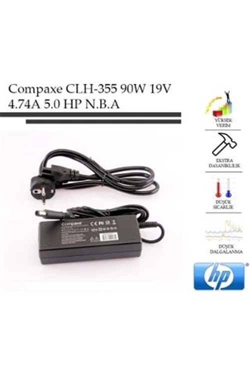 Compaxe CLH-355 90W 19V 4.74A 7.4-5.0 HP Compaqe Notebook Adaptörü