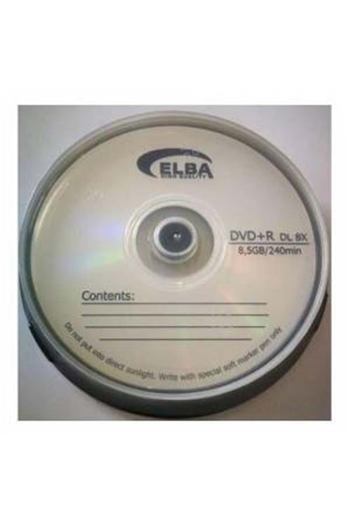 Elba DVD+R 8.5GB DL 240MIN 8X 10 lu Cakebox