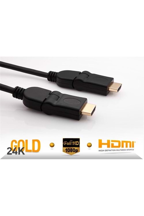 S-link SLX-318 HDMI M-M 5m Altın Uçlu 24K + L Kon. 1.4 Ver. 3D Kablo