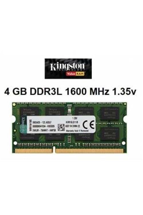 Kıngston 4-1600 Mhz 1,35V Cl 11 Kvr16Ls11-4 Kutusuz Notebook Ram