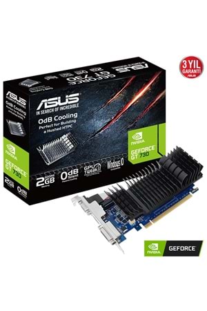 Asus Nvidia GeForce GT730 2GB 64Bit GDDR5 (Analog+HDMI+DVI) Ekran Kartı GT730-SL-2GD5-BRK