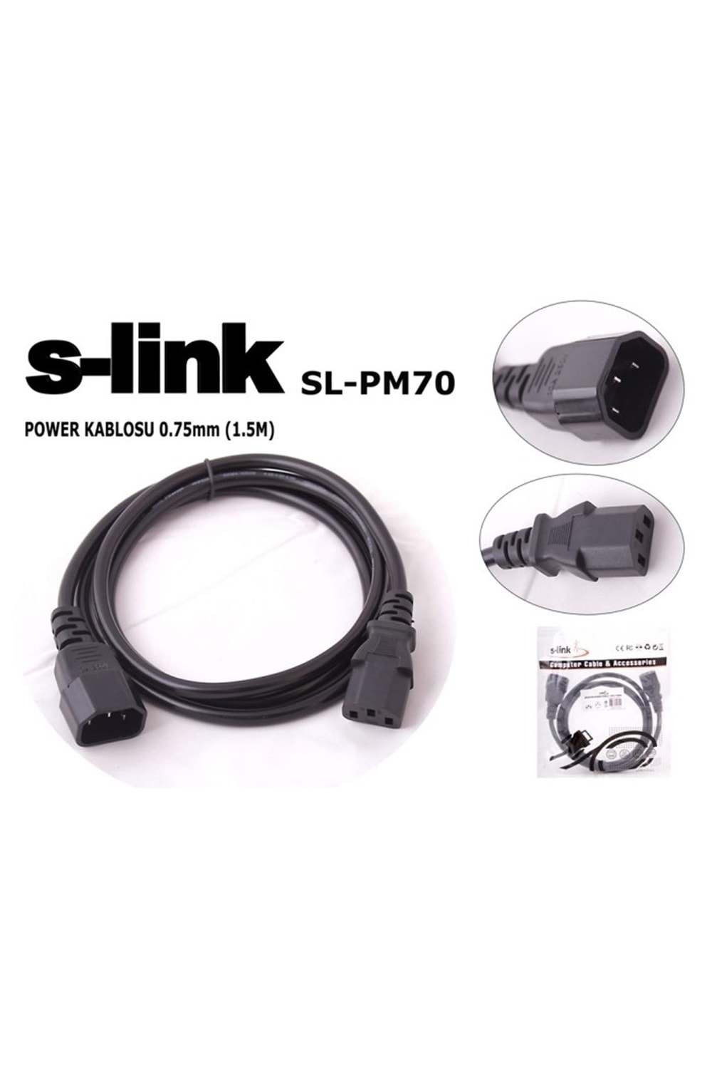 S-link SL-PM70 1.5mt 0.75mm Power Ara Kablosu