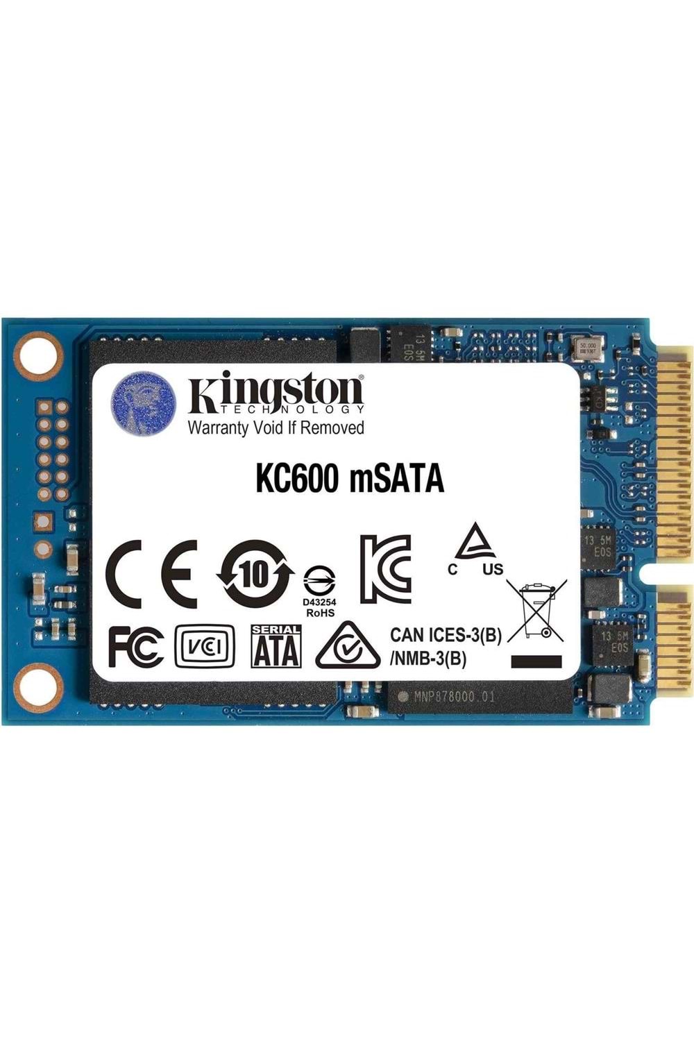 Kingston 256GB KC600 550-500MB-S Msata SSD SKC600MS-256G Harddisk