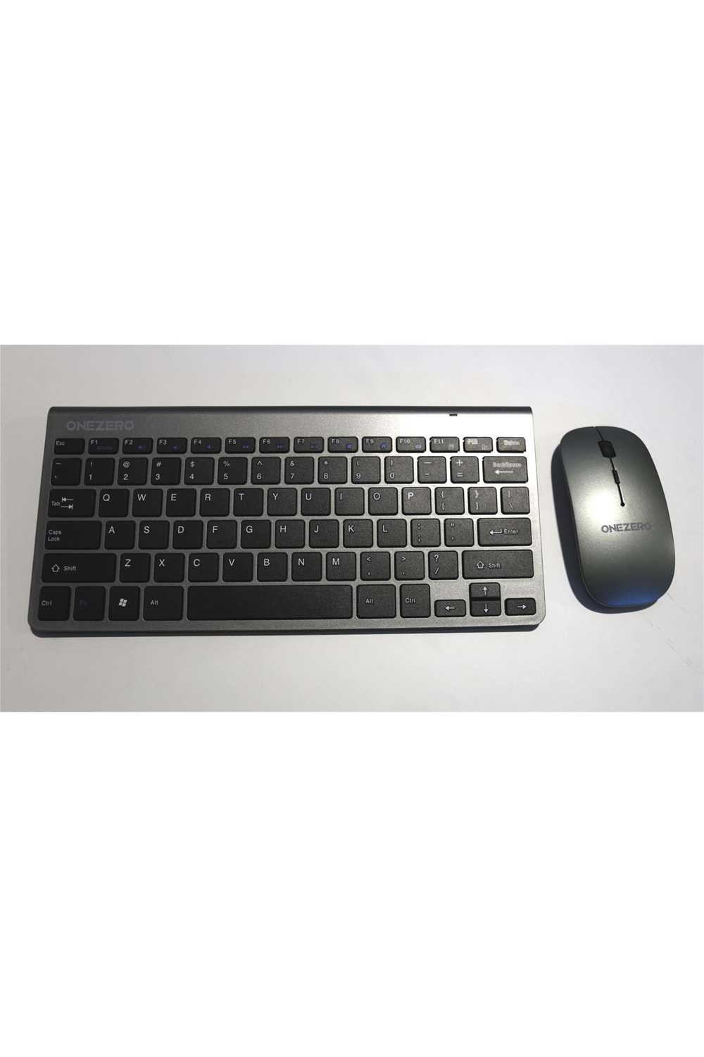 Onezero No:105 Gri-Siyah Wireless Bluetooth Klavye + Mouse Set Slim (ingilizce)(10mt)