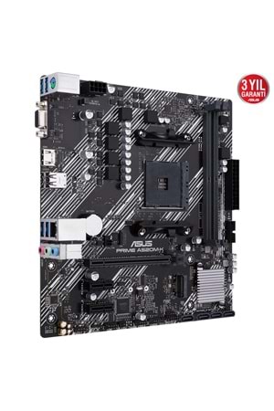 Asus Prime A520M-K AMD AM4 64GB DDR4 4600Mhz M2 Vga-Hdmi mATX Anakart