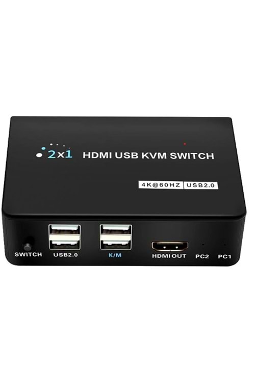 Dark DK-AC-KVMHD01 2x HDMI 4x USB KVM SWITCH 4K-30 Hz