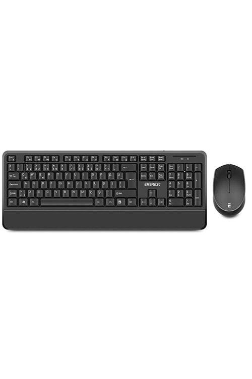 Everest KM-6176 Offıcal Siyah Kablosuz Combo Q Multimedia Klavye + Mouse Set